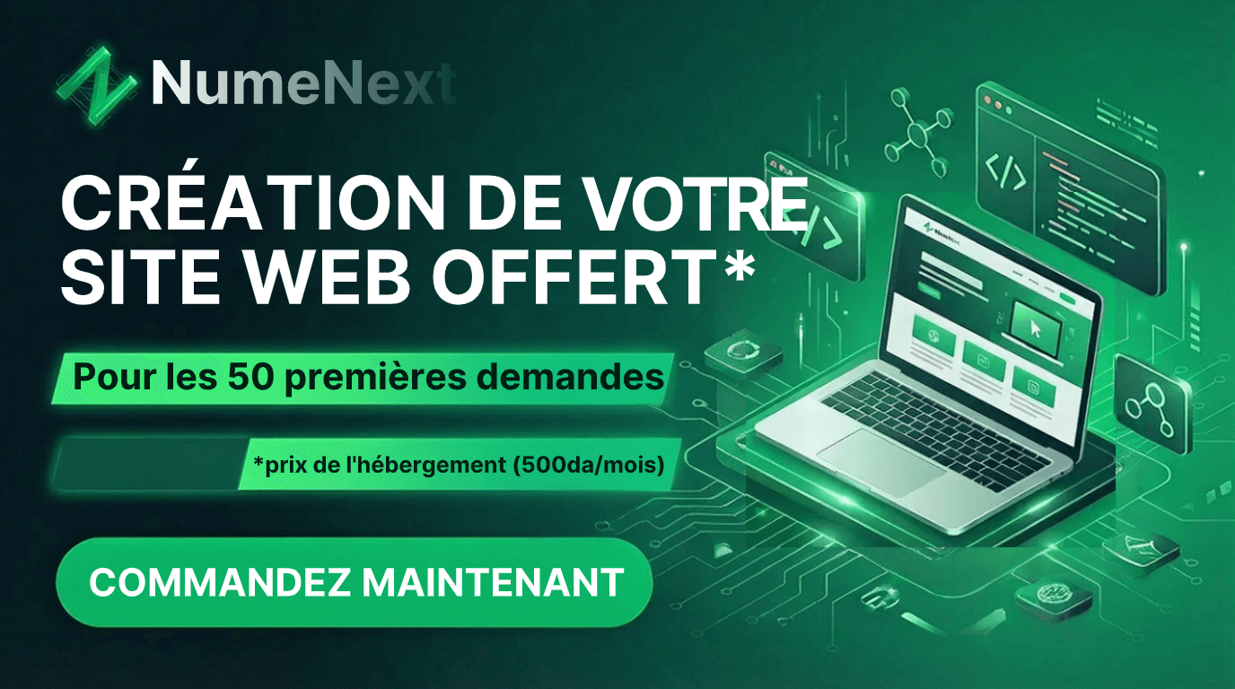 Offre promotionnelle - Création de site web offert pour les 50 premières demandes
